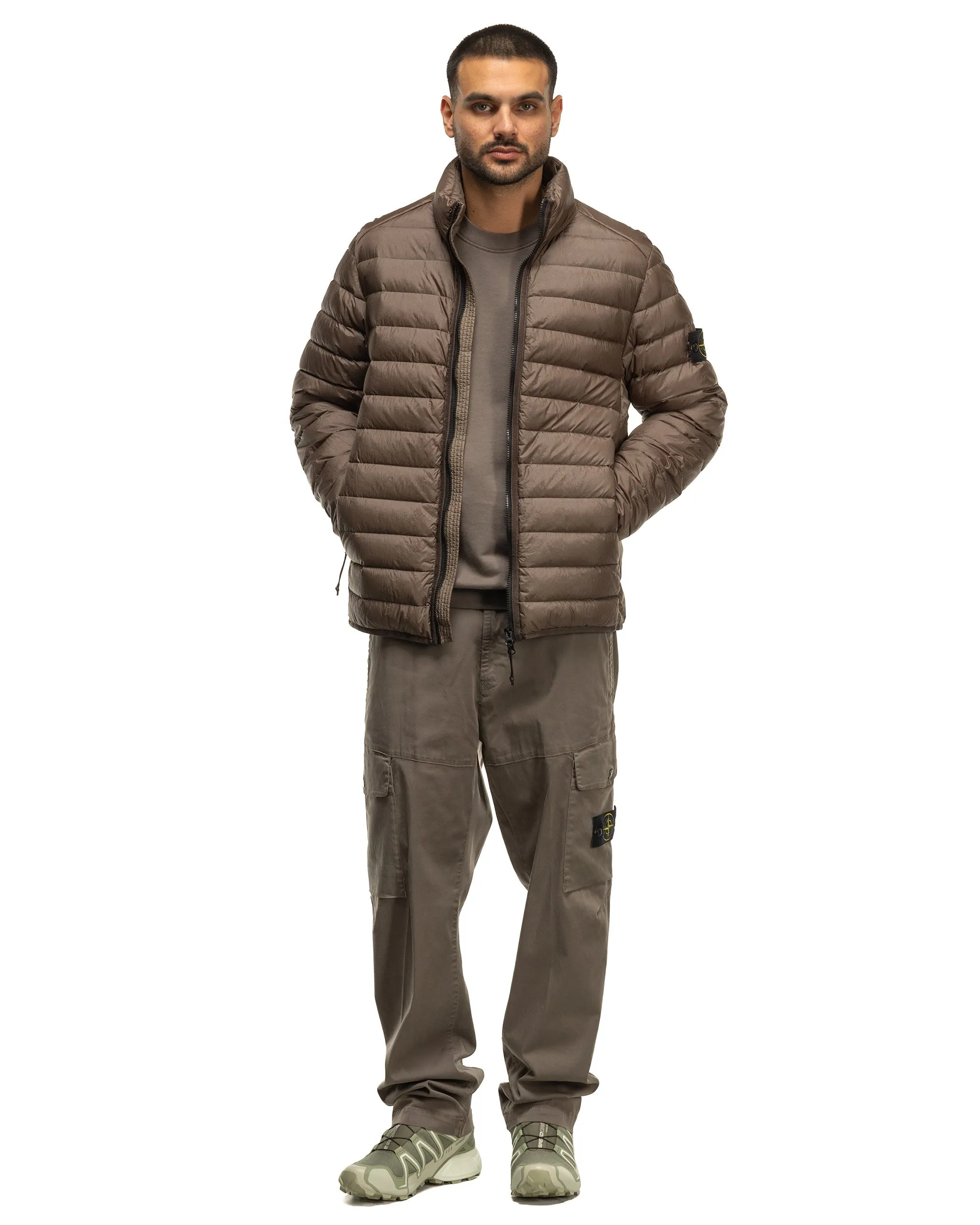 Organic Cotton Satin Stretch 2 Pocket Cargo Pant Walnut