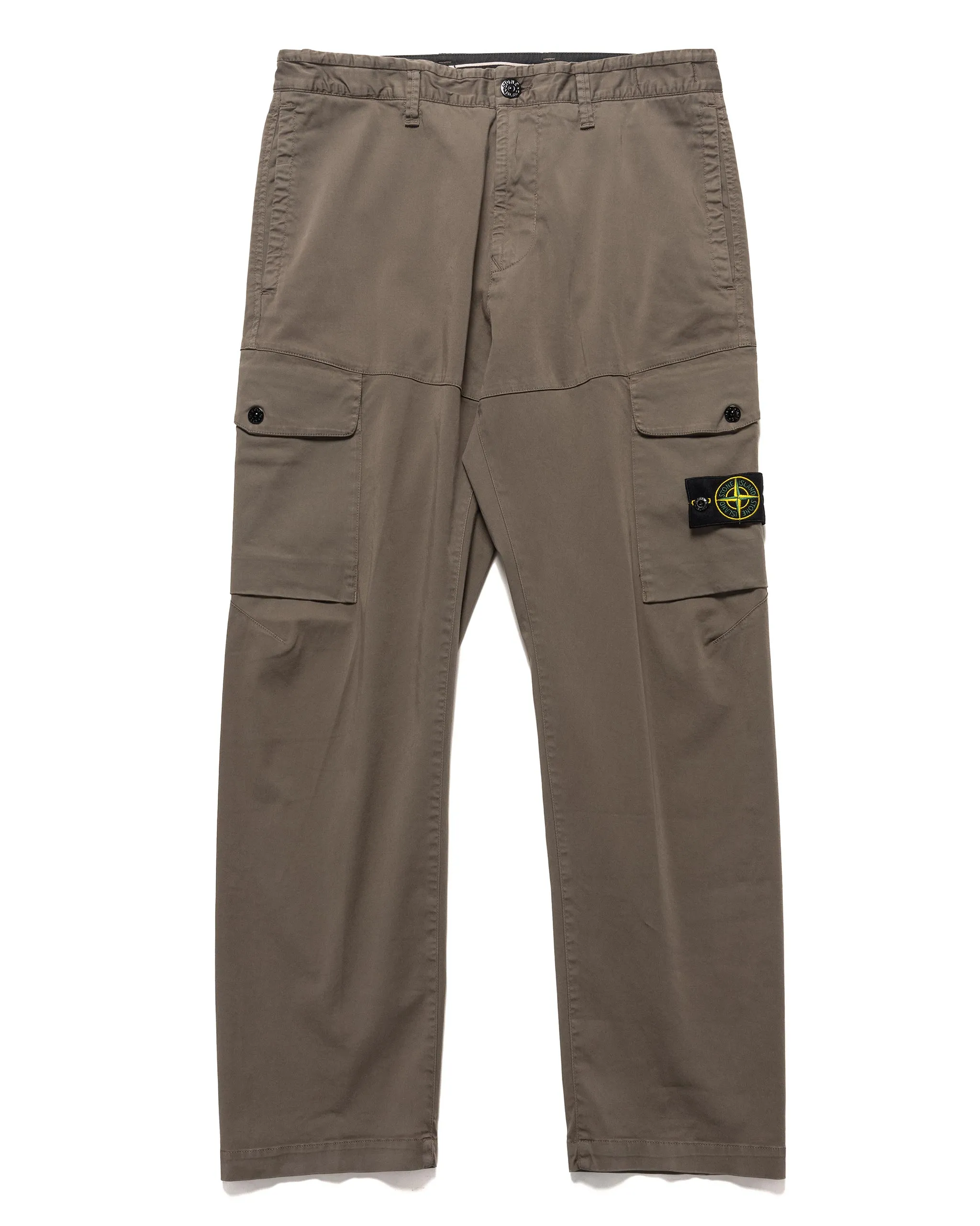 Organic Cotton Satin Stretch 2 Pocket Cargo Pant Walnut