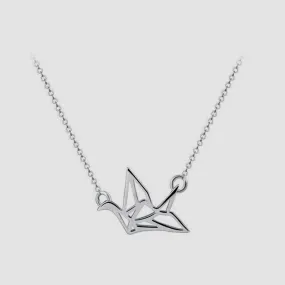 Origami Bird Minimal Necklace