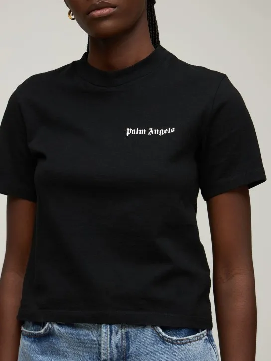 Palm Angels   Classic logo cotton jersey t-shirt 