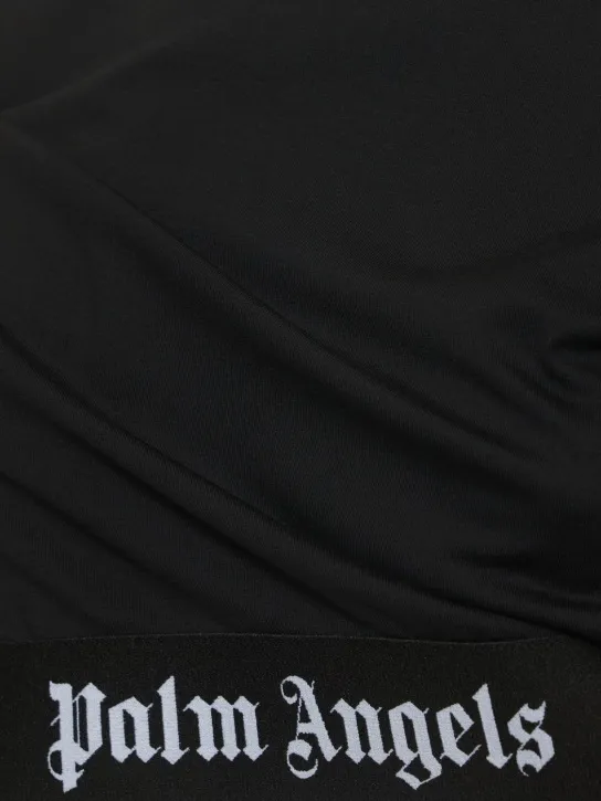 Palm Angels   Logo tape stretch cotton cropped t-shirt 