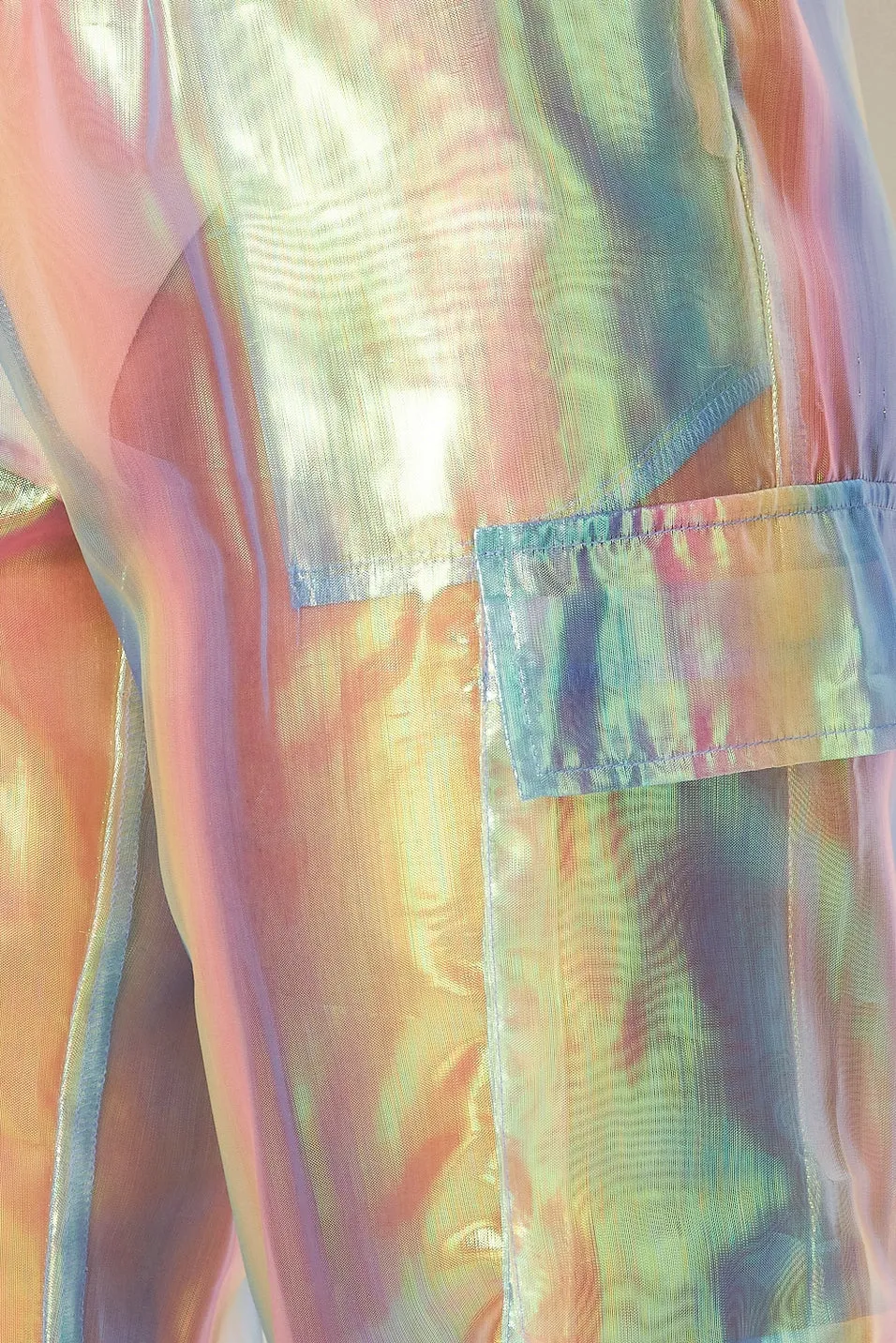 Paula Iridescent Sheer Jogger Pants