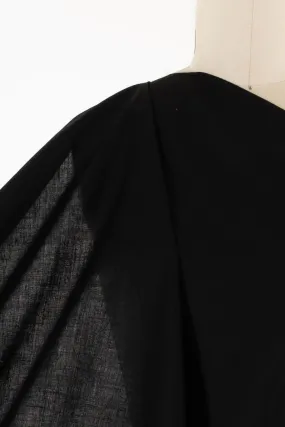 Pitch Black Linen Woven