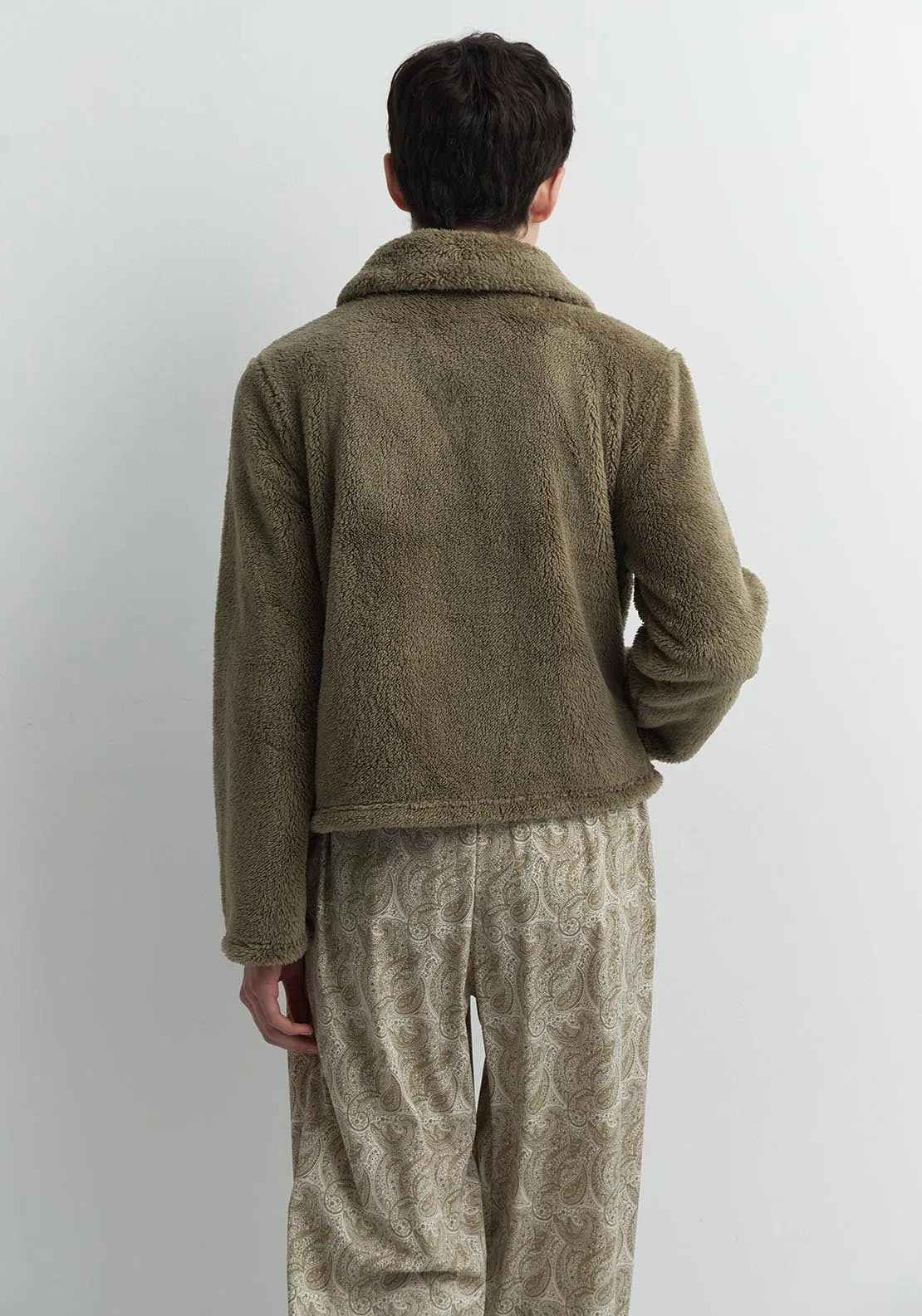 Plain polar fleece jacket - Green