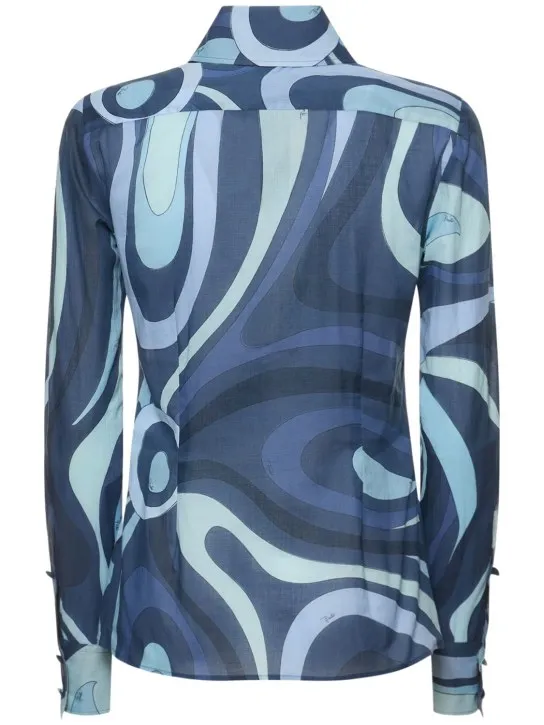 Pucci   Marmo printed cotton voile shirt 