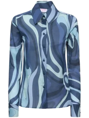 Pucci   Marmo printed cotton voile shirt 