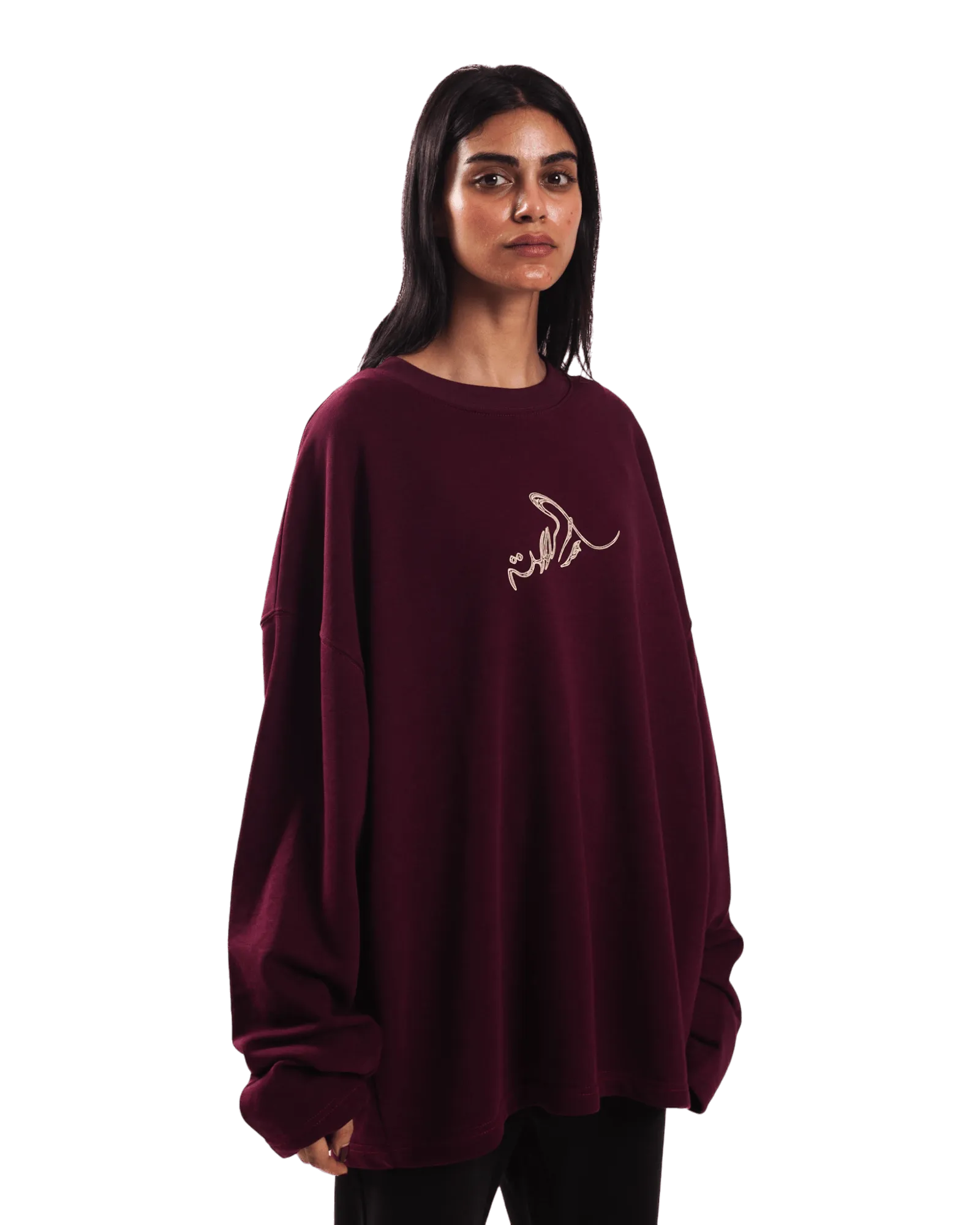 "FOREVER FOREST" MAROON FULL SLEEVE T SHIRT