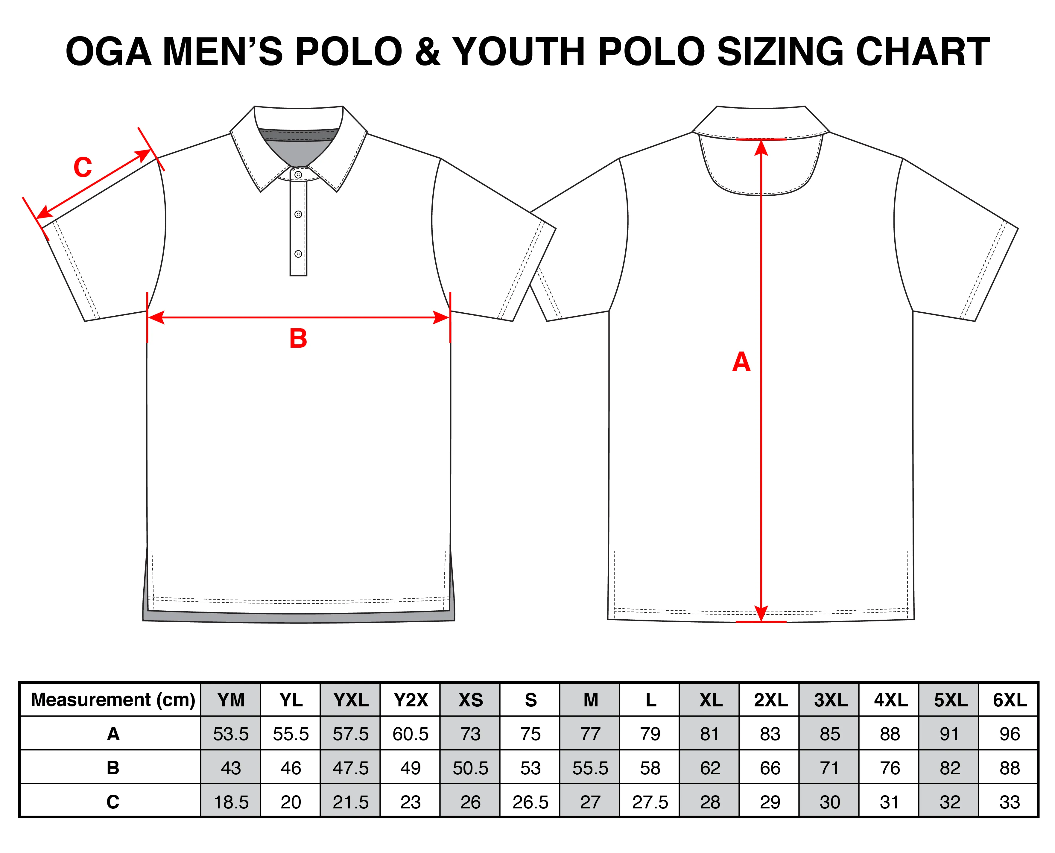"Ohia Lehua" Amber Red - OGA Youth Polo - Black Amber