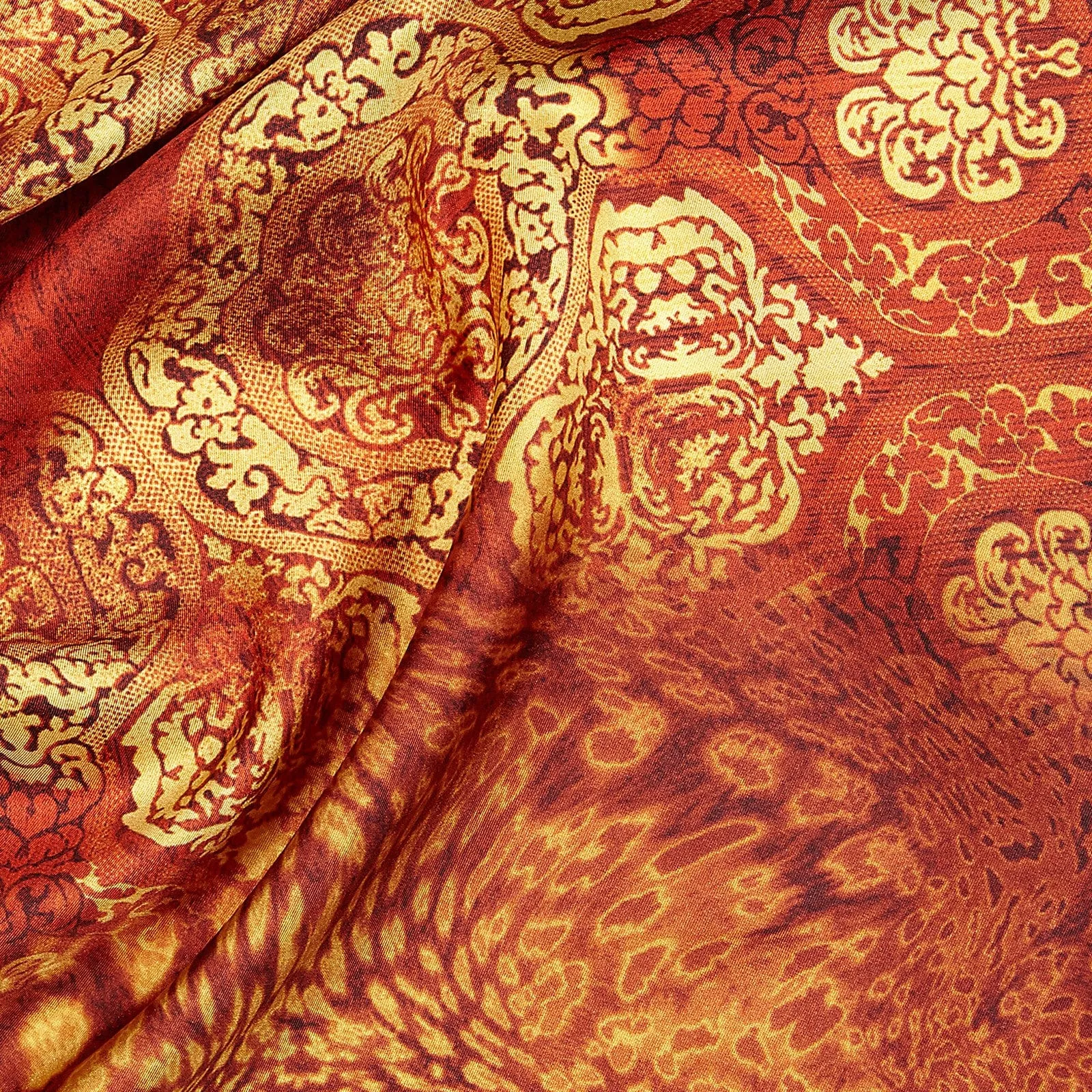 Roberto Cavalli red/yellow Silk Womens Scarf