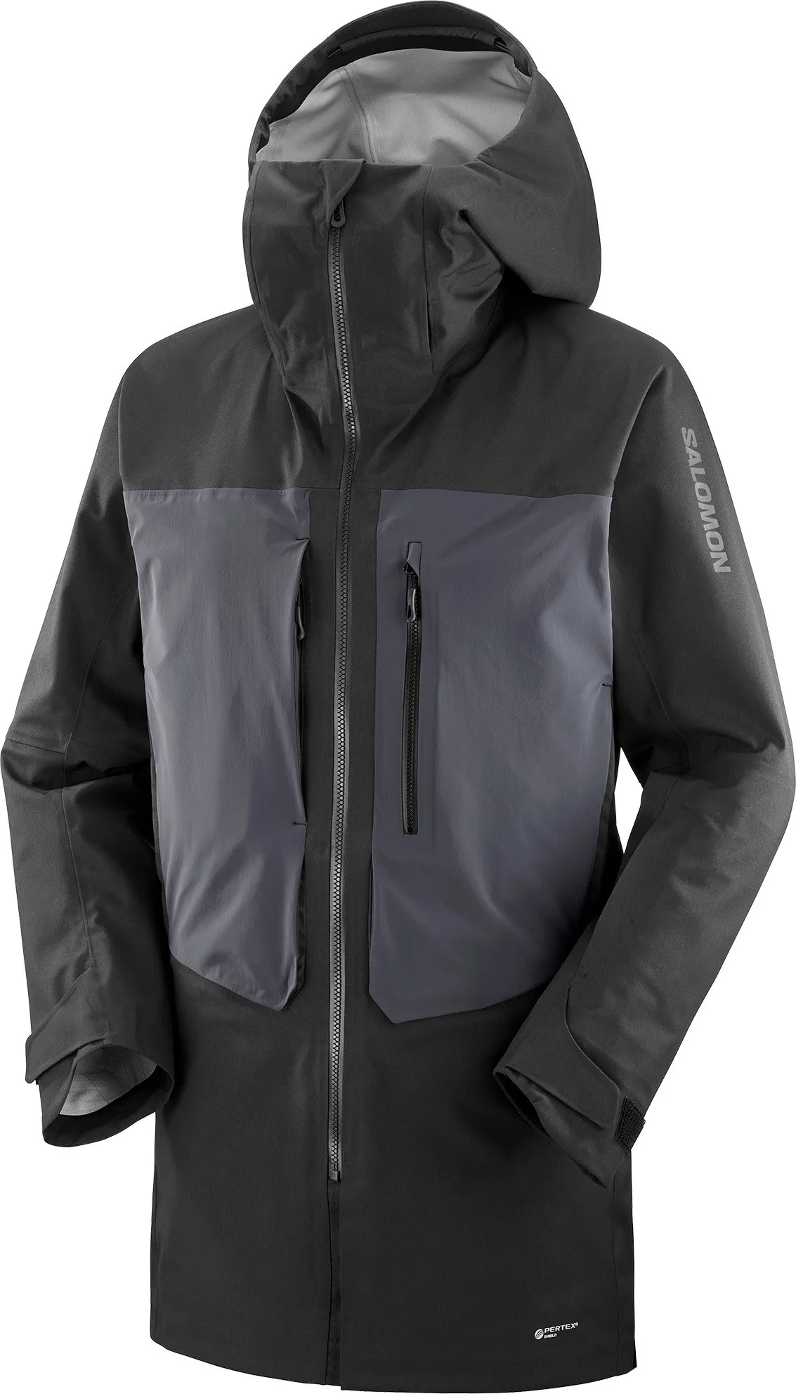 Salomon Men&#x27;s Stance 3L Long Jacket Deep Black/Periscope | Buy Salomon Men&#x27;s Stance 3L Long Jacket Deep Black/Periscope here | Outnorth