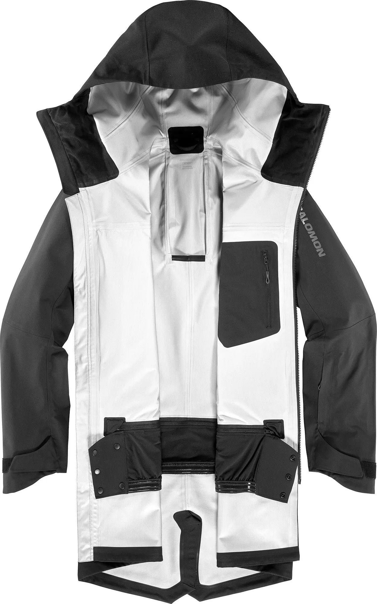 Salomon Men&#x27;s Stance 3L Long Jacket Deep Black/Periscope | Buy Salomon Men&#x27;s Stance 3L Long Jacket Deep Black/Periscope here | Outnorth