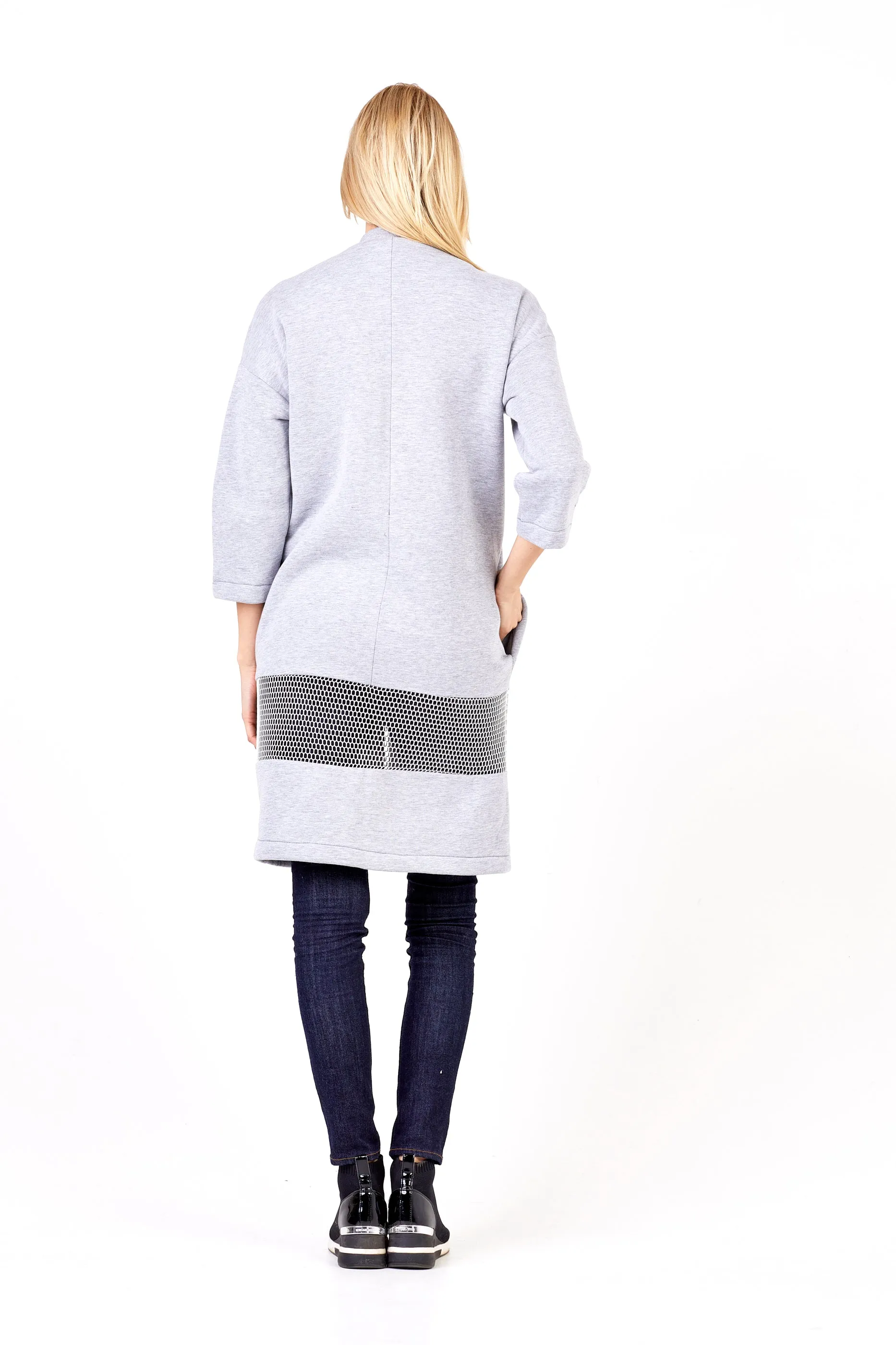 Sofa Killer light grey long kimono jacket