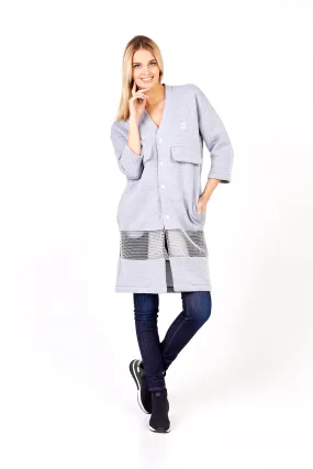 Sofa Killer light grey long kimono jacket