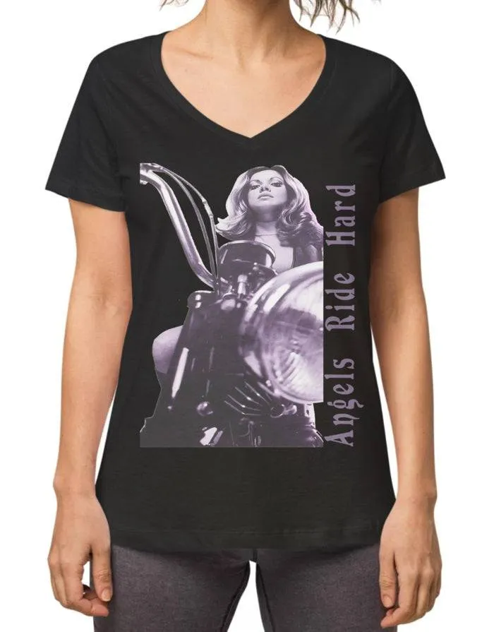 T-shirt "Angels ride hard"