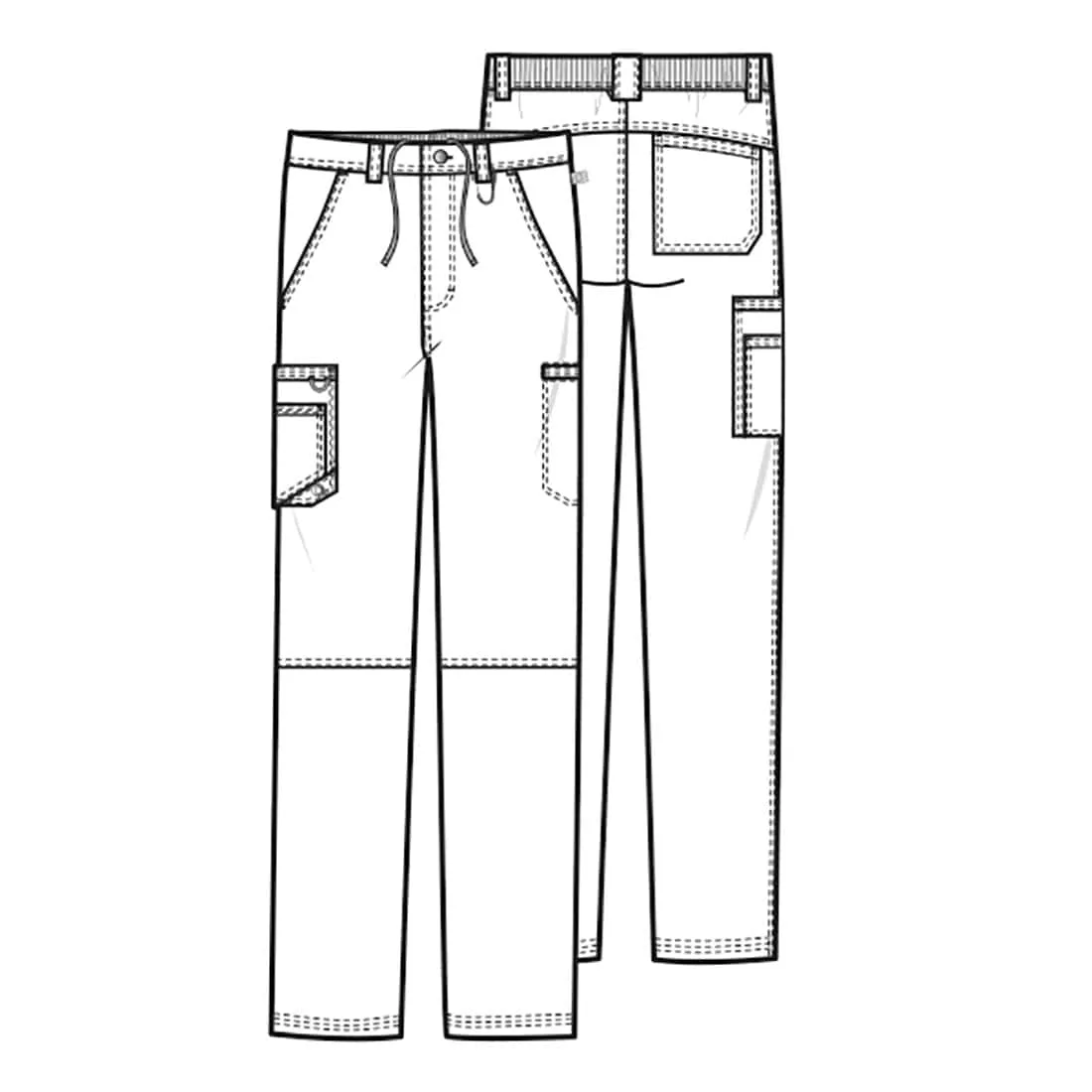 Tend Infinity Men's Fly Front Pant Pewter - Inseam 32" (81 cm) TD-CK200APWPS