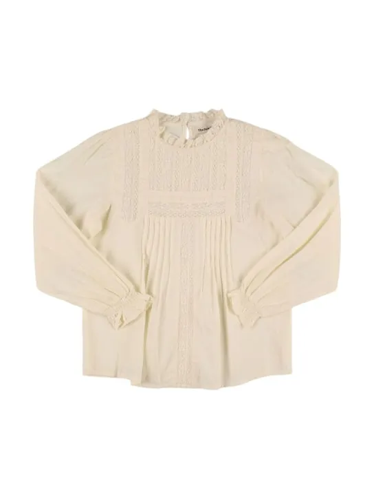 The New Society   Embroidered cotton shirt 