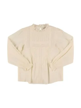 The New Society   Embroidered cotton shirt 