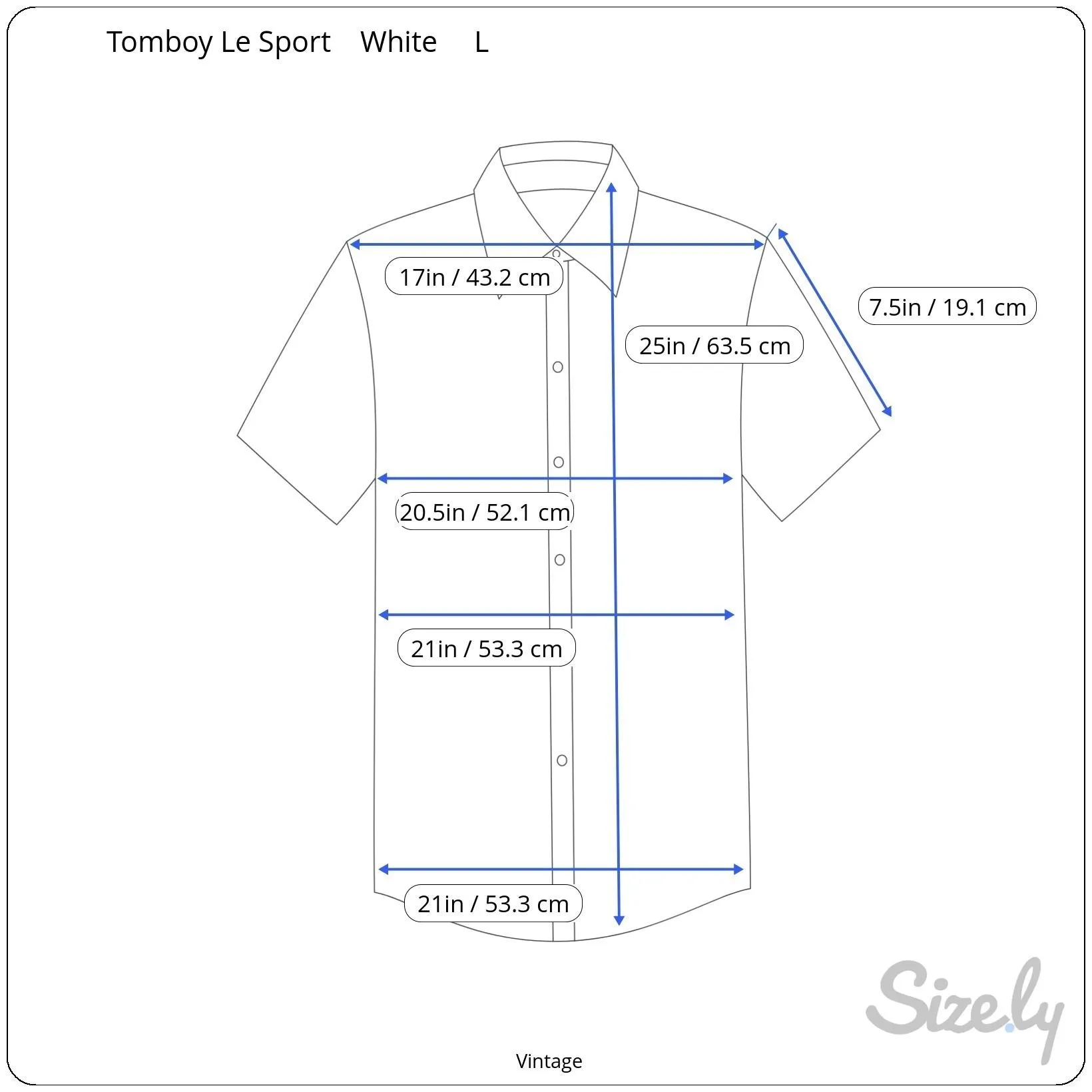 Tomboy Le Sport Vintage White Linen Tiger Short Sleeve Button Polo Collar Shirt