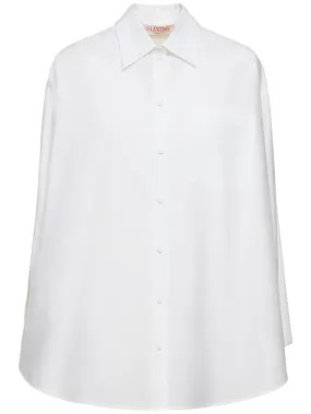 Valentino   Cotton poplin oversized shirt 