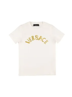 Versace   Cotton jersey t-shirt w/ logo 