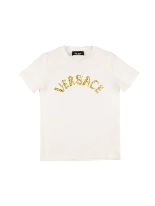 Versace   Cotton jersey t-shirt w/ logo 