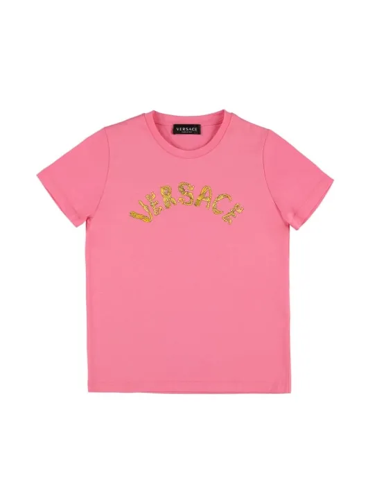 Versace   Cotton jersey t-shirt w/ logo 