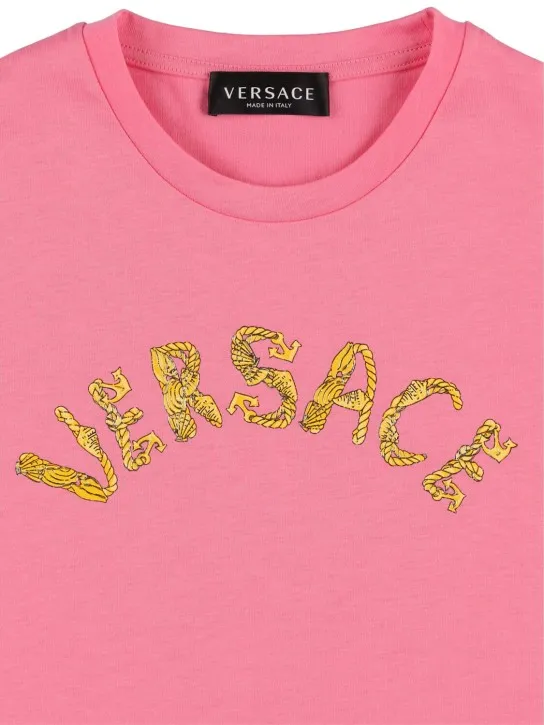 Versace   Cotton jersey t-shirt w/ logo 