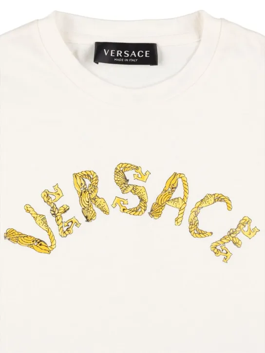 Versace   Cotton jersey t-shirt w/ logo 