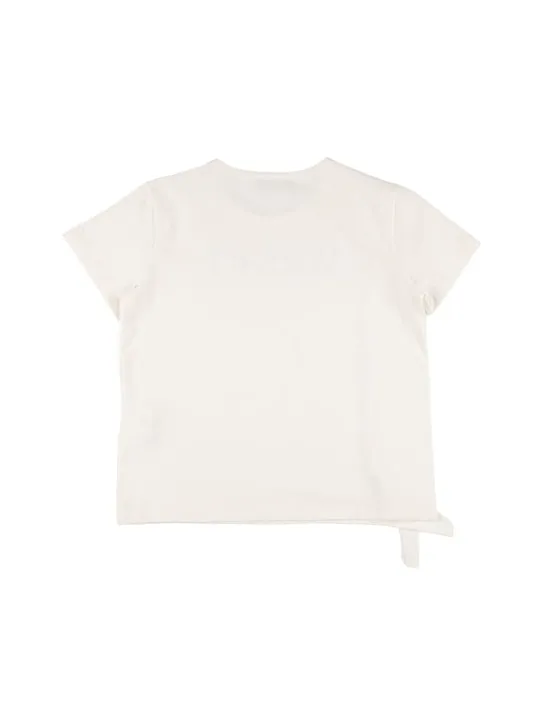 Versace   Embroidered cotton jersey t-shirt 