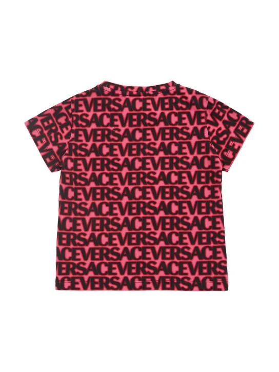 Versace   Logo print cotton jersey t-shirt 