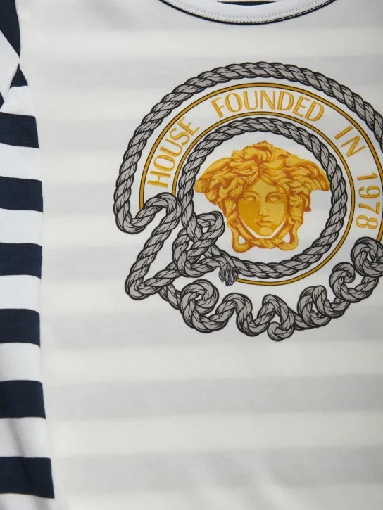Versace   Marine print cotton jersey t-shirt 