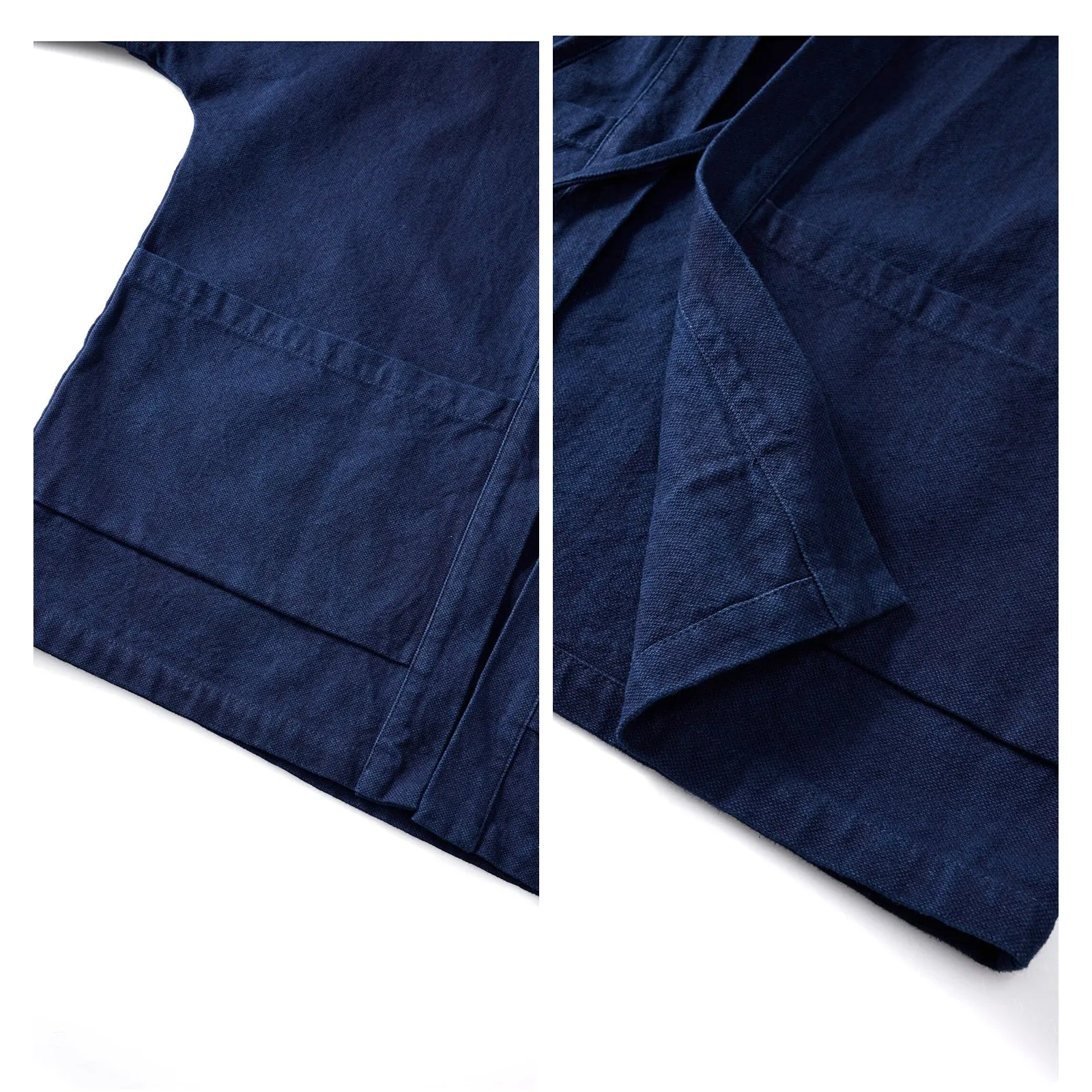 Vintage Indigo Kimono Daoist Robe