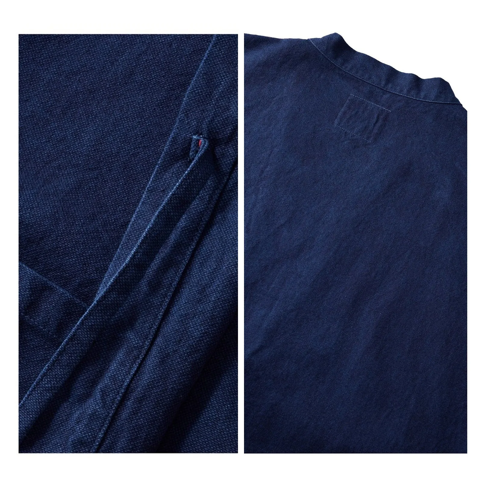 Vintage Indigo Kimono Daoist Robe