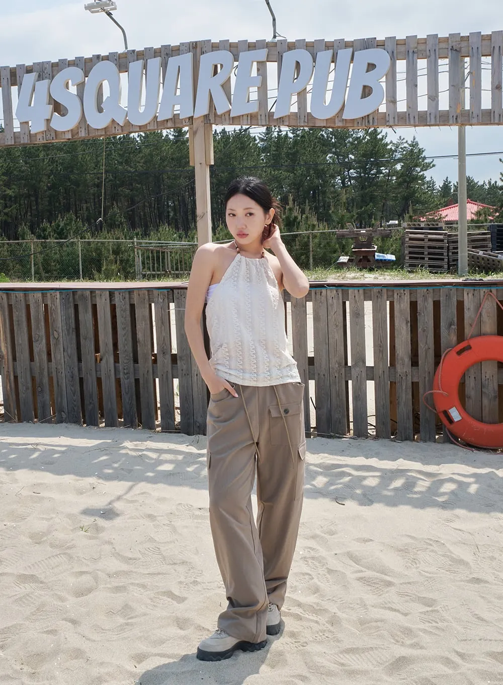 Wide Cargo Pants CY316