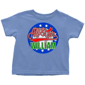 WILLIAM ALL STAR TODDLER T-SHIRT FOR WILLIAM
