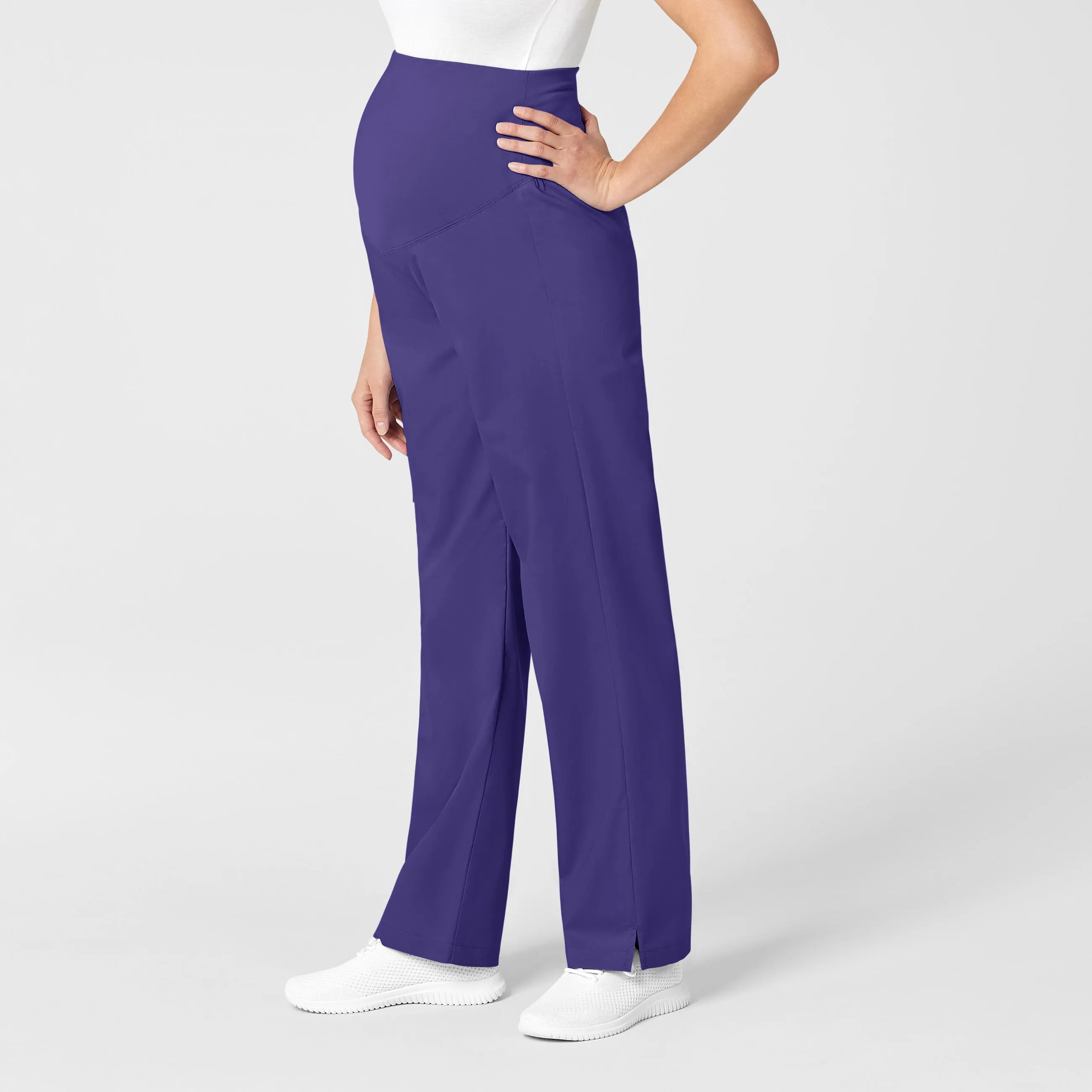 WonderWORK Maternity Cargo Scrub Pant - Grape